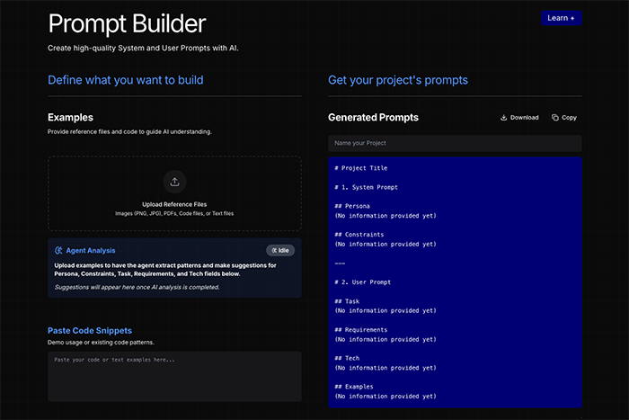 Prompt Builder project screenshot