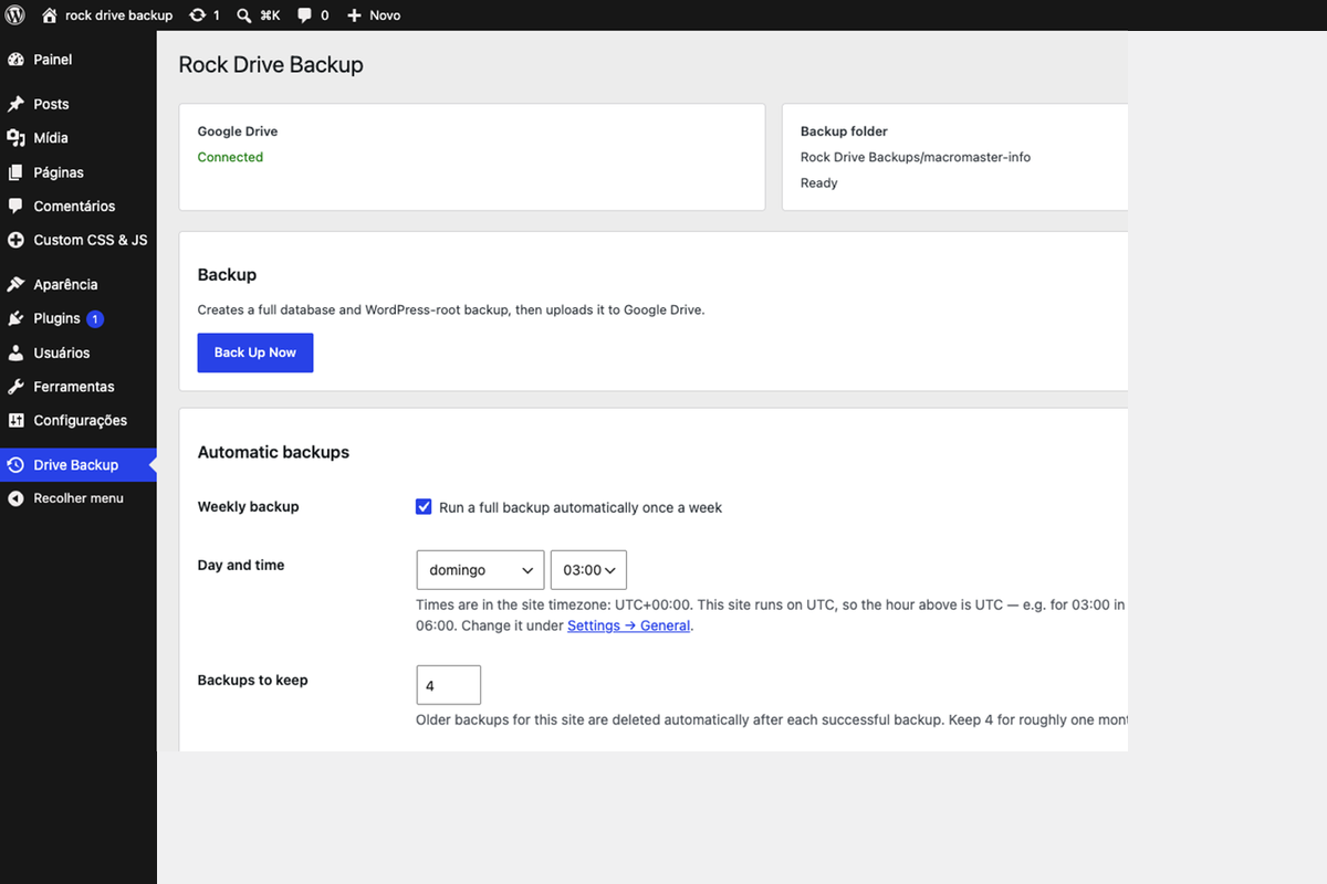 Rock Drive Backup project screenshot