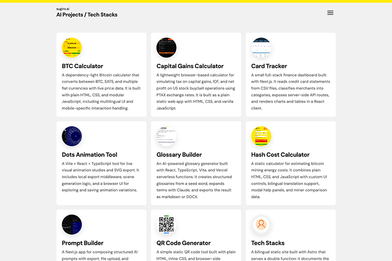 Tech Stacks project screenshot